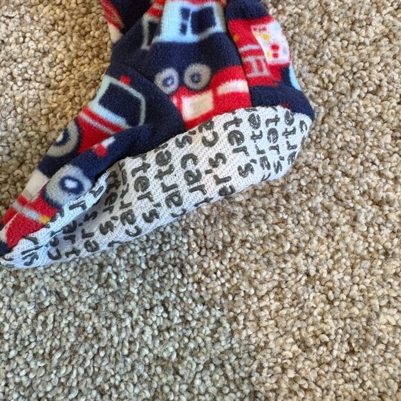 Carter’s 1-Piece Fleece Footie PJs Firefighter Size 12m baby blue red - Picture 3 of 8